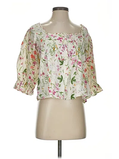 Pre-owned J By Joie 3/4 Sleeve Blouse In Ivory