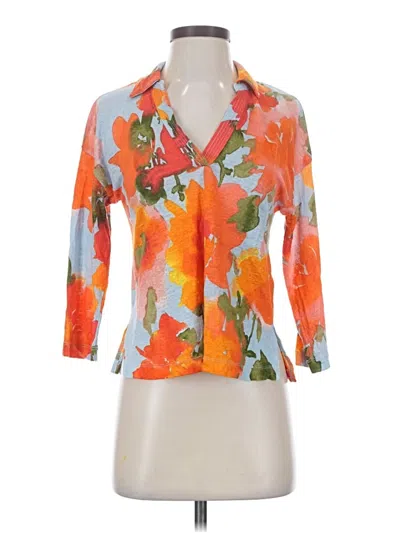 Pre-owned J By Joie 3/4 Sleeve Blouse In Orange