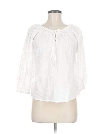 Pre-owned J By Joie 3/4 Sleeve Blouse In White