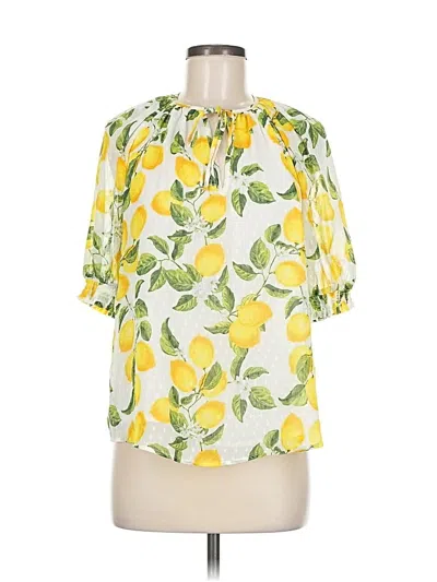 Pre-owned J By Joie 3/4 Sleeve Blouse In Yellow