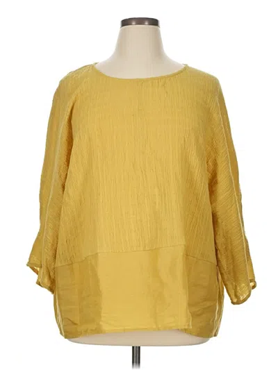 Pre-owned J By Joie 3/4 Sleeve Blouse In Yellow