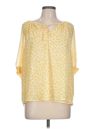 Pre-owned J By Joie 3/4 Sleeve Blouse In Yellow