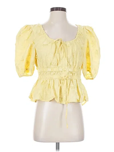 Pre-owned J By Joie 3/4 Sleeve Blouse In Yellow