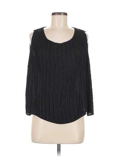 Pre-owned J By Joie 3/4 Sleeve Top Black Cold Shoulder Neckline Tops