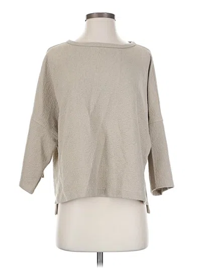 Pre-owned J By Joie 3/4 Sleeve Top Gray Boatneck Tops