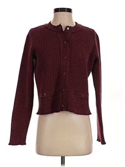 Pre-owned J By Joie Cardigan Sweater In Burgundy