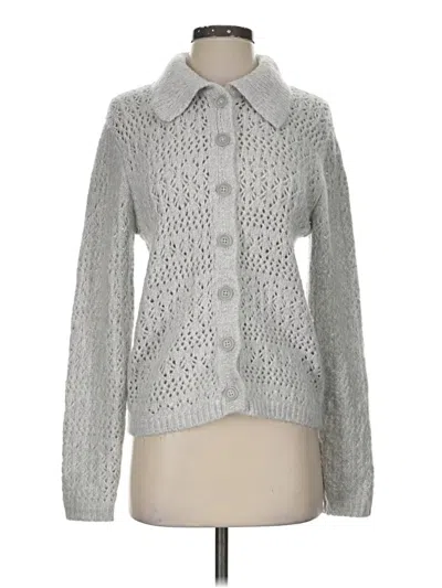 Pre-owned J By Joie Cardigan Sweater In Silver