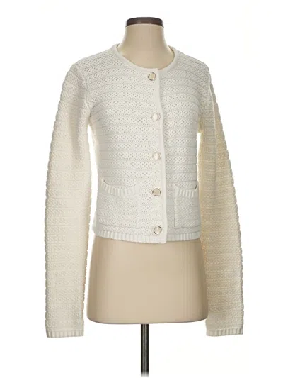 Pre-owned J By Joie Cardigan Sweater In White