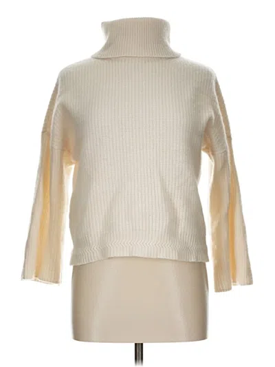 Pre-owned J By Joie Cashmere Pullover Sweater In White