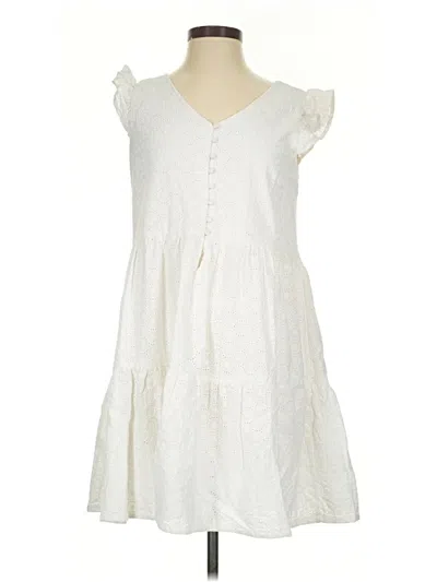Pre-owned J By Joie Casual Dress In White