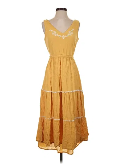 Pre-owned J By Joie Casual Dress In Yellow