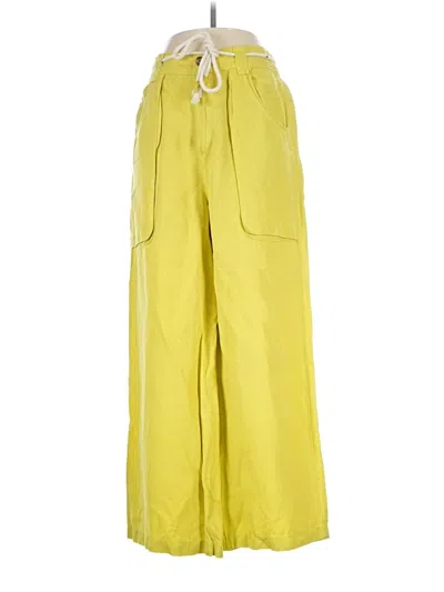 Pre-owned J By Joie Linen Pants In Yellow