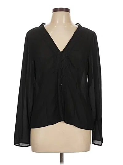 Pre-owned J By Joie Long Sleeve Blouse In Black