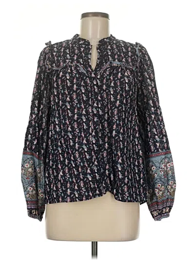 Pre-owned J By Joie Long Sleeve Blouse In Black