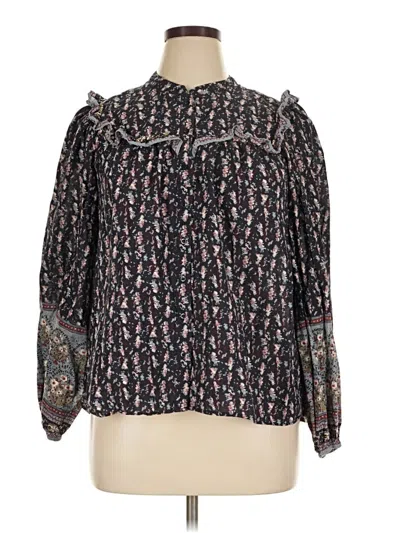 Pre-owned J By Joie Long Sleeve Blouse In Black