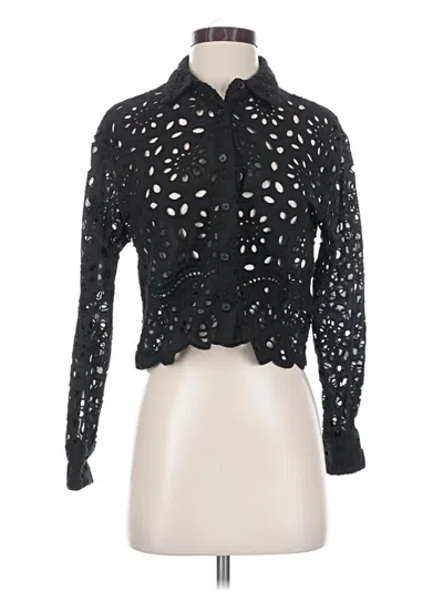 Pre-owned J By Joie Long Sleeve Blouse In Black