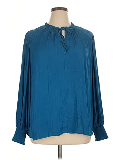 Pre-owned J By Joie Long Sleeve Blouse In Blue
