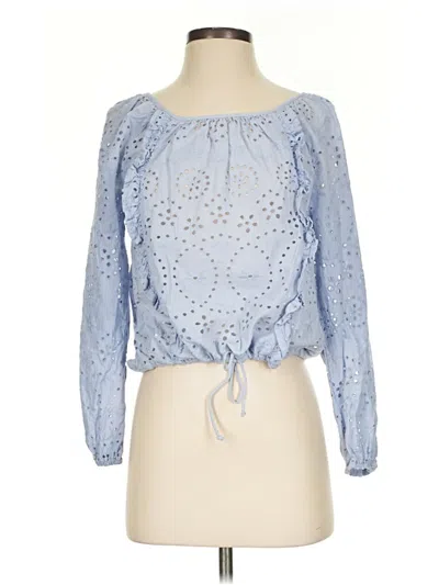 Pre-owned J By Joie Long Sleeve Blouse In Blue