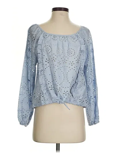 Pre-owned J By Joie Long Sleeve Blouse In Blue