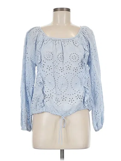 Pre-owned J By Joie Long Sleeve Blouse In Blue
