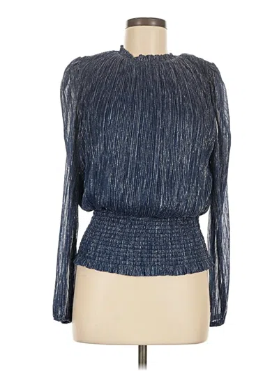 Pre-owned J By Joie Long Sleeve Blouse In Blue