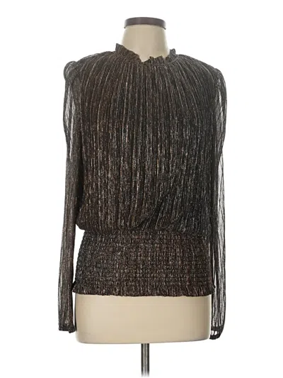Pre-owned J By Joie Long Sleeve Blouse In Brown