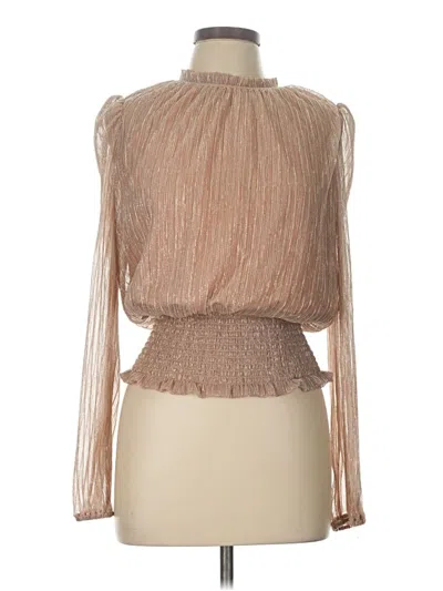 Pre-owned J By Joie Long Sleeve Blouse In Brown