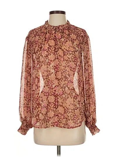 Pre-owned J By Joie Long Sleeve Blouse In Brown