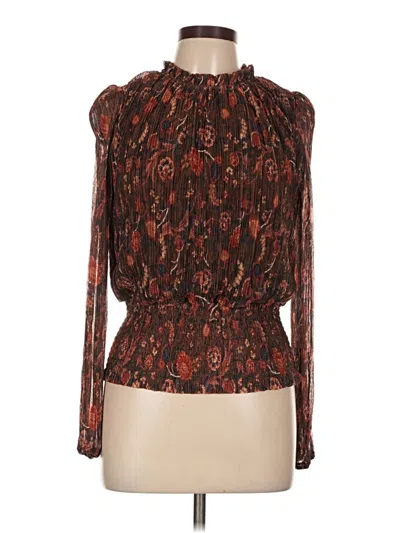 Pre-owned J By Joie Long Sleeve Blouse In Brown