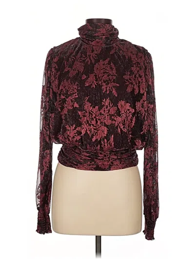 Pre-owned J By Joie Long Sleeve Blouse In Burgundy