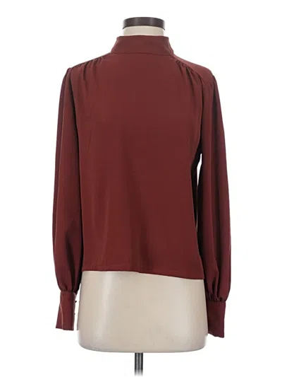 Pre-owned J By Joie Long Sleeve Blouse In Burgundy