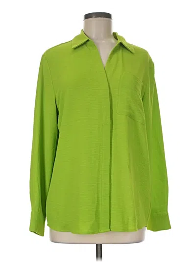 Pre-owned J By Joie Long Sleeve Blouse In Green