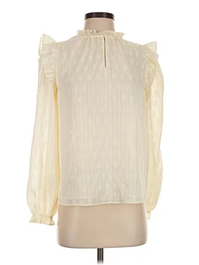 Pre-owned J By Joie Long Sleeve Blouse In Ivory