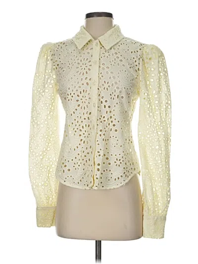 Pre-owned J By Joie Long Sleeve Blouse In Ivory