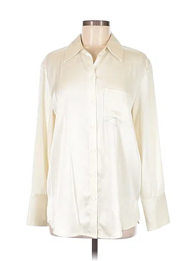 Pre-owned J By Joie Long Sleeve Blouse In Ivory