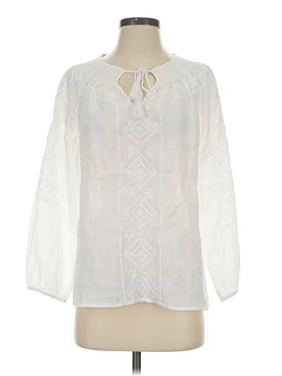 Pre-owned J By Joie Long Sleeve Blouse In Ivory