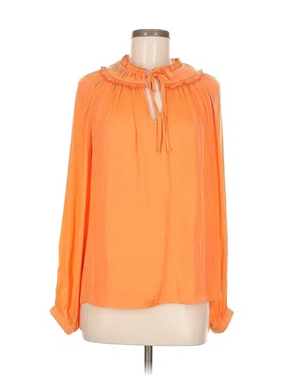 Pre-owned J By Joie Long Sleeve Blouse In Orange