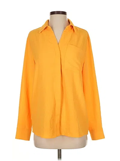 Pre-owned J By Joie Long Sleeve Blouse In Orange