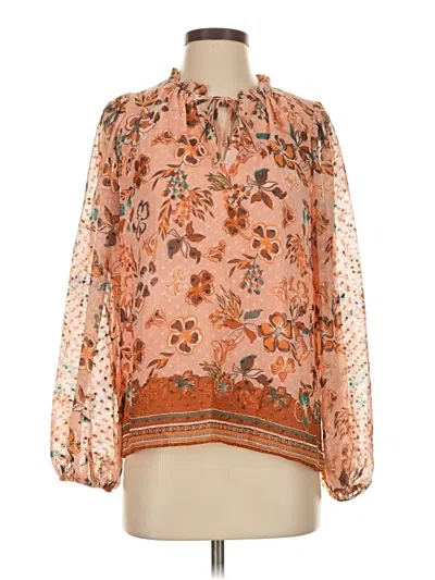 Pre-owned J By Joie Long Sleeve Blouse In Orange