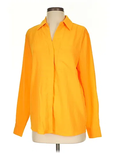 Pre-owned J By Joie Long Sleeve Blouse In Orange