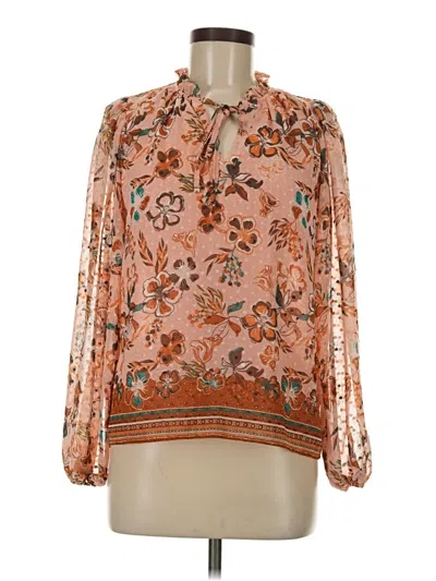Pre-owned J By Joie Long Sleeve Blouse In Orange