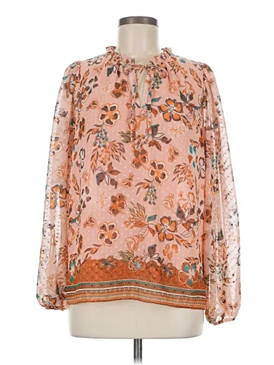 Pre-owned J By Joie Long Sleeve Blouse In Orange
