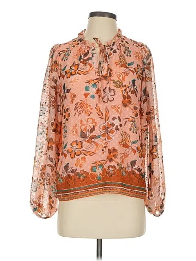 Pre-owned J By Joie Long Sleeve Blouse In Orange