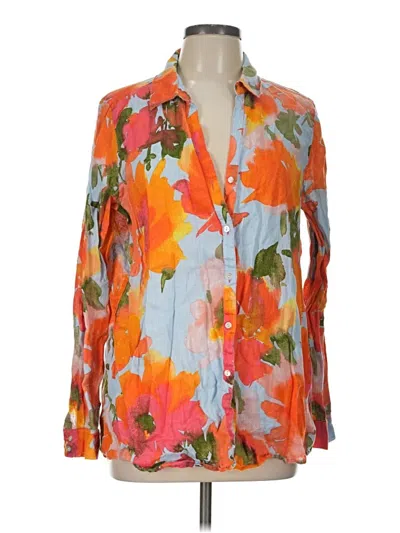 Pre-owned J By Joie Long Sleeve Blouse In Orange