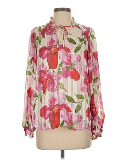 Pre-owned J By Joie Long Sleeve Blouse In Pink