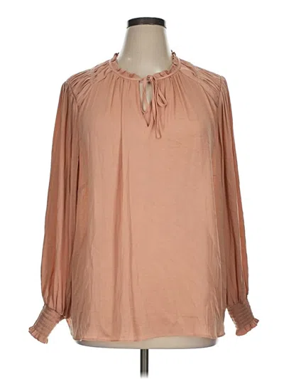 Pre-owned J By Joie Long Sleeve Blouse In Tan