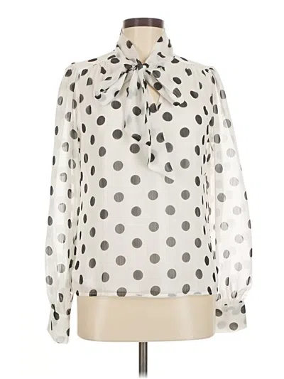 Pre-owned J By Joie Long Sleeve Blouse In White