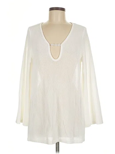Pre-owned J By Joie Long Sleeve Blouse In White
