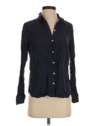 Pre-owned J By Joie Long Sleeve Button Down Shirt In Black
