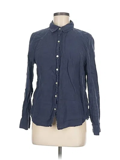 Pre-owned J By Joie Long Sleeve Button Down Shirt In Blue